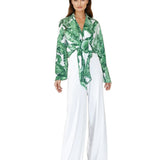 Jungle – Green Palm Cropped Shirt