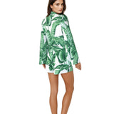 Jungle – Green Palm Cropped Shirt