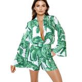 Jungle – Green Palm Cropped Shirt