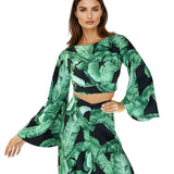 Jungle – Black Palm Riviera Crop Top