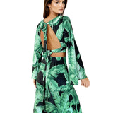 Jungle – Black Palm Riviera Crop Top