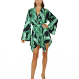 Jungle – Black Palm Cropped Shirt