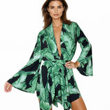 Jungle - Black Palm Capri Skort