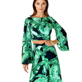 Jungle – Black Palm Riviera Crop Top