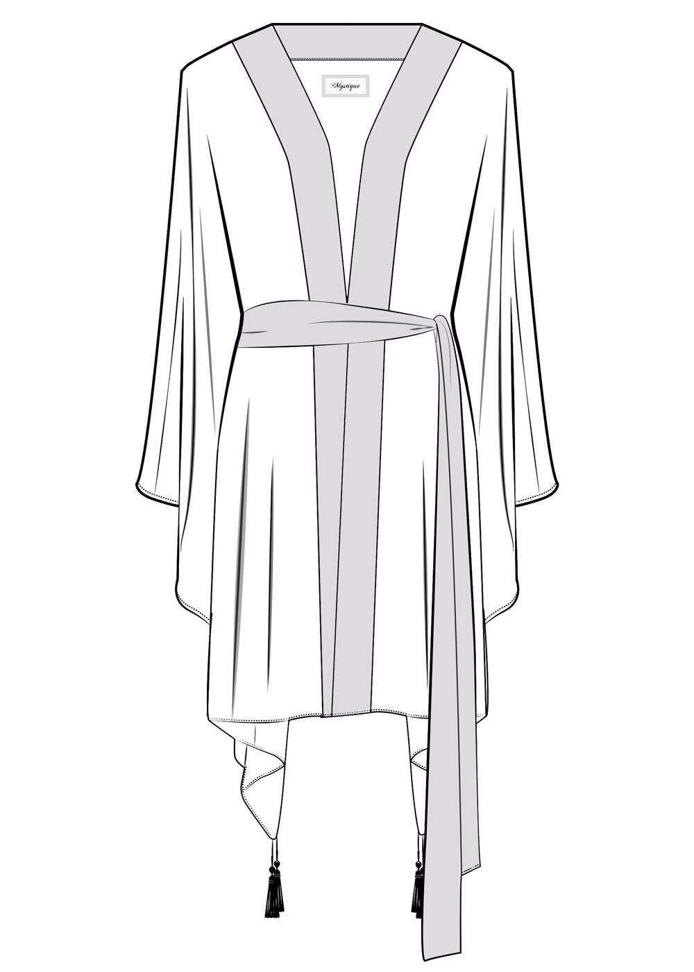 Monochrome - Beige Kimono (Beige)