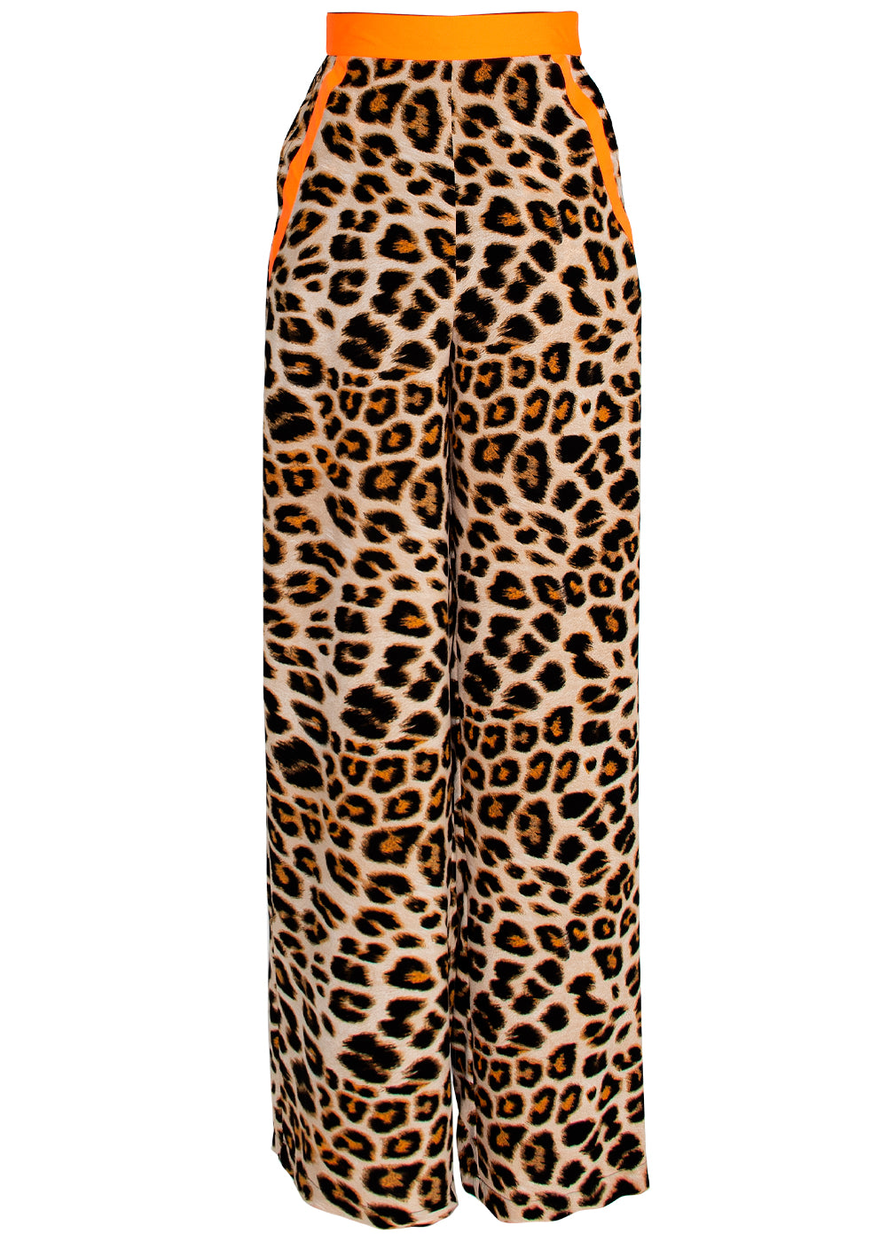 Safari - Orange Leopard Pants (Neon Orange)