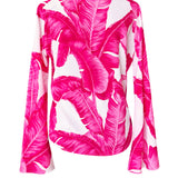Jungle – Pink Palm Cropped Shirt