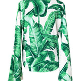 Jungle – Green Palm Cropped Shirt