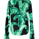 Jungle – Black Palm Cropped Shirt