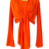 Monochrome - Orange Cropped Shirt