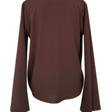 Monochrome - Chocolate Cropped Shirt