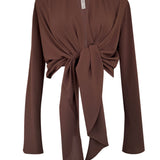 Monochrome - Chocolate Cropped Shirt