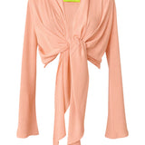 Monochrome - Apricot Cropped Shirt