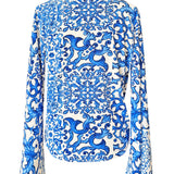 Siciliana – Blu Sicilia Cropped Shirt