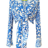 Siciliana – Blu Sicilia Cropped Shirt