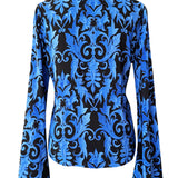 Siciliana – Barocco Azzurro Cropped Shirt