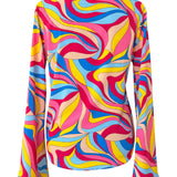 Riviera Vibrante - Capri Swirl Cropped Shirt
