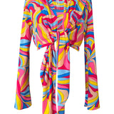 Riviera Vibrante - Capri Swirl Cropped Shirt