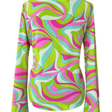 Riviera Vibrante - Lime Mare Cropped Shirt