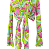 Riviera Vibrante - Lime Mare Cropped Shirt