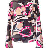Riviera Vibrante - Rosa Noir Cropped Shirt