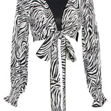 Safari - Zebra Crop Top (Black)