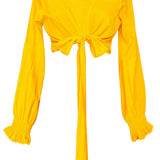 Monochrome - Yellow Crop Top