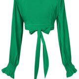 Monochrome - Green Crop Top