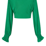 Monochrome - Green Crop Top
