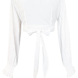 Monochrome - White Crop Top (White)