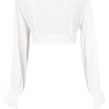 Monochrome - White Crop Top (White)