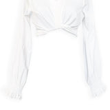 Monochrome - White Crop Top (White)