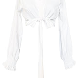 Monochrome - White Crop Top (White)