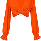Monochrome - Orange Crop Top
