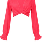 Monochrome - Raspberry Crop Top