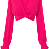 Monochrome - Hot Pink Crop Top