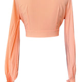 Monochrome - Apricot Crop Top
