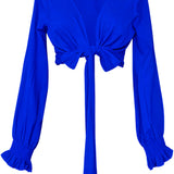 Monochrome - Cobalt Crop Top