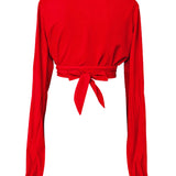 Monochrome - Red Cropped Blouse