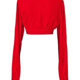 Monochrome - Red Cropped Blouse