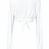 Monochrome - White Cropped Blouse