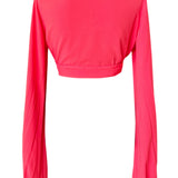 Monochrome - Raspberry Cropped Blouse
