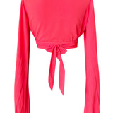 Monochrome - Raspberry Cropped Blouse
