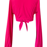 Monochrome - Hot Pink Cropped Blouse