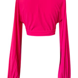 Monochrome - Hot Pink Cropped Blouse