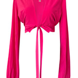 Monochrome - Hot Pink Cropped Blouse