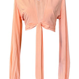 Monochrome - Apricot Cropped Blouse