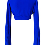 Monochrome - Cobalt Cropped Blouse