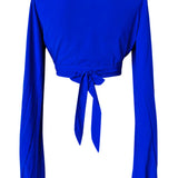 Monochrome - Cobalt Cropped Blouse