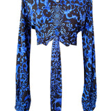 Siciliana - Nero Blu Cropped Blouse (Black)